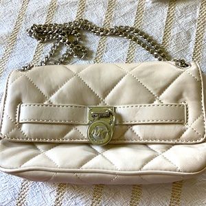 Michael Kors Crossbody Mini Cream Pattent Leather Purse